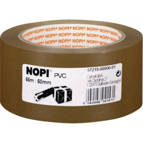 NOPI Cinta adhesiva marrón 50 mm x 66 m PVC (1/2)