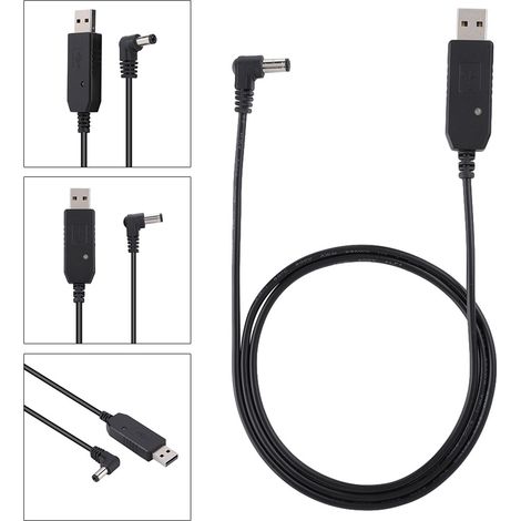 Câble transformateur chargeur USB (9-10.8V) pour Baofeng UV-5R, UV-82, BF-F8HP, UV-82HP, UV-9R Plus (1/5)