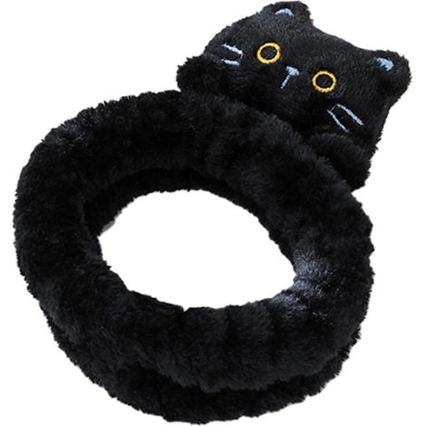 Head Skincare Cat - Flexibilité sûre, système peu encombrant, outil de design fiable, fiabilité confortable, visage en peluche pour femme, bandeau d'animaux, maquillage doux, lavage, cheveux de spa (1/5)