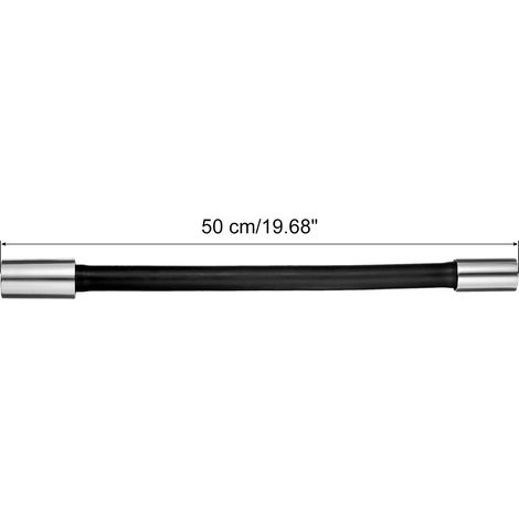 Tube d'Extension en Mousse, Tube d'Extension de Vidange d'Évier, Rallonge de Robinet de Salle de Bain, Adaptateur de Tuyau d'Eau Flexible d'Extension Noir (50cm) (1/3)