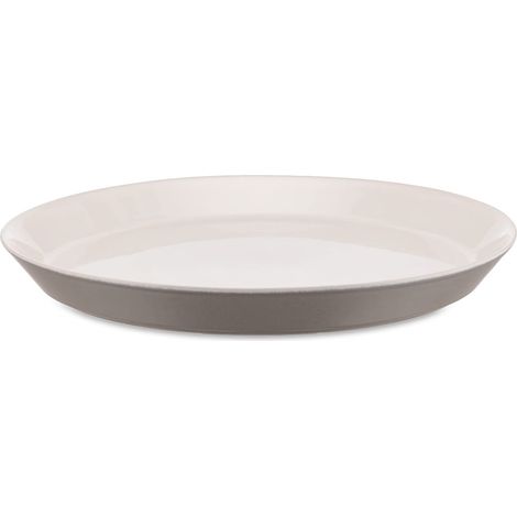 Alessi - DC03/1 LG - Tonale piatto piano in ceramica stoneware, Light Grey - set da 4 (1/5)