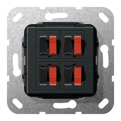 Gira Lautsprecheranschluss 4f Einsatz Schwarz m [569410], 5694 10