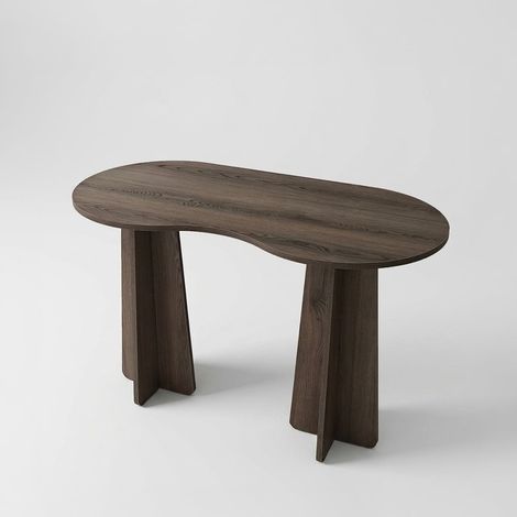 Design-Schreibtisch für das Arbeitszimmer aus Melamin 120x60 cm Infini - Walnuss (1/3)
