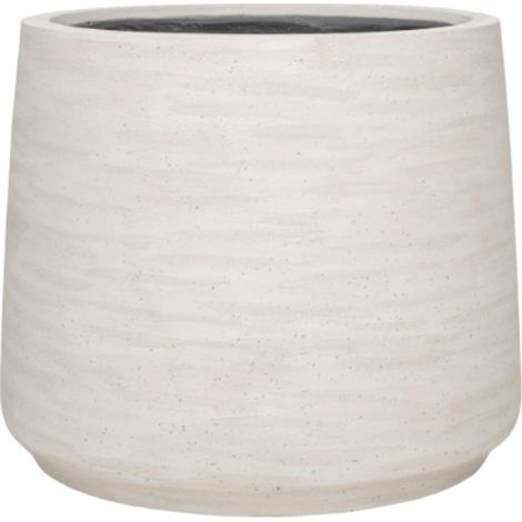 Grand Cache-pot Jumbo Patt Design Ivoire Délavé pour Plante et Décoration Ø 56 x H 47 cm - PANGIVO (1/2)