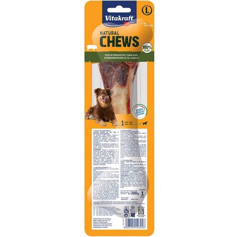 OSSO MASTICATIVO PER CANI 'NATURAL CHEWS' gusto prosciutto crudo italiano