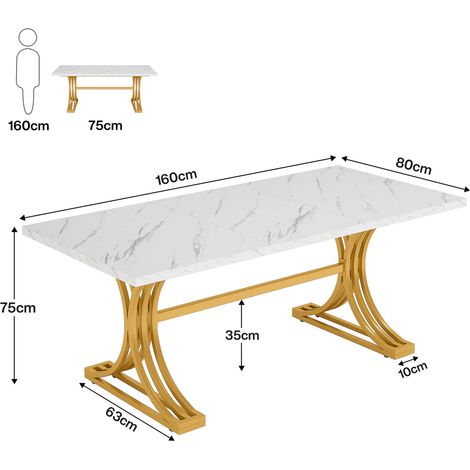 Grande table de cuisine, table à manger, plan de travail, table polyvalente (table seule) (1/5)