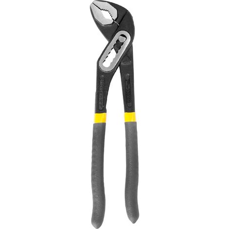 Tenazas apertura múltiple negra 180 mm. mangos plastificados din 8976. pico de loro, alicates extensibles, tenazas fontanero (1/5)