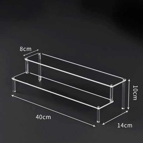 (D5208-4008-2T) Présentoirs en acrylique transparents pour figurines en argile, présentoir à desserts, présentoir à parfums, vitrine W-10 (1/5)