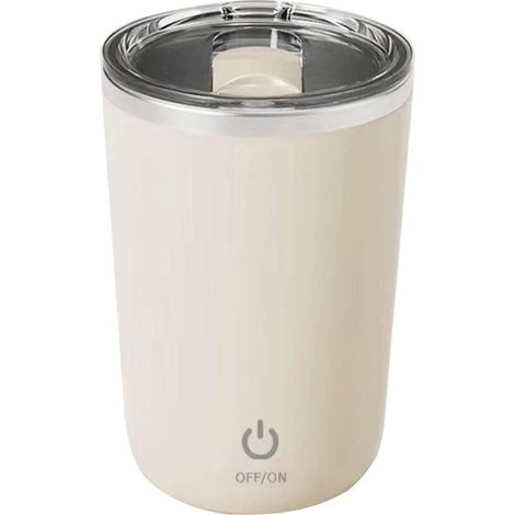 Tazza da caffè automatica con funzione di miscelazione. Tazza da caffè a funzionamento magnetico, 350 ml. Per uso domestico. Beige. Adatta per Mark. (1/5)