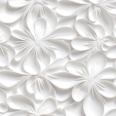 Papier Peint Blanc 3D Effet Floral Vintage 44.5cmx200cm Papier Peint Adhesif Mural Chambre Floral Revêtement Mural PVC Salle De Bain Impermeable Adhésif Pour Meuble Adhésif Plan De Travail (1/5)