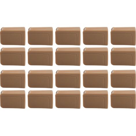 20 Protections d'angle en silicone souple et résistant, forme en U pour meubles et sécurité bébé, marron - 20 pièces (1/5)