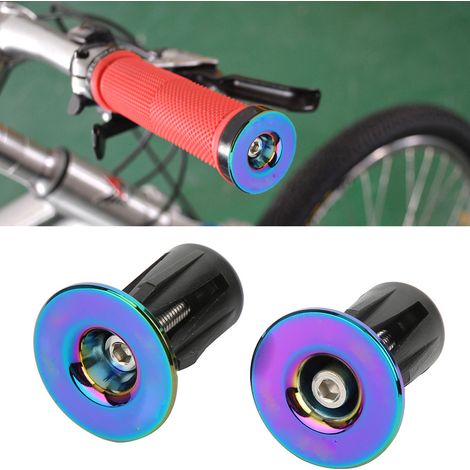 1 Paire de Capuchons de Vis Décoratifs pour Poignées de Guidon Vélo, Antivol Électrodoré Cyclisme