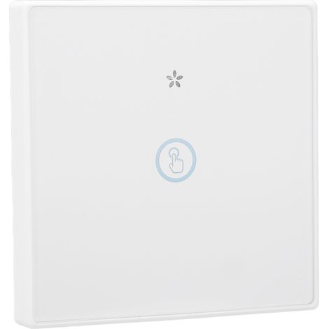 Interrupteur sans fil tactile intelligent mural avec panneau en verre trempé 433 MHz et récepteur (1/5)