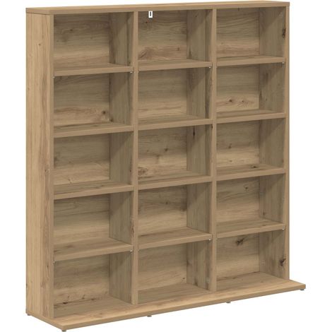 Meuble CD Chêne artisanal 96 x 23,5 x 97,5 cm Bois d'ingénierie vidaXL