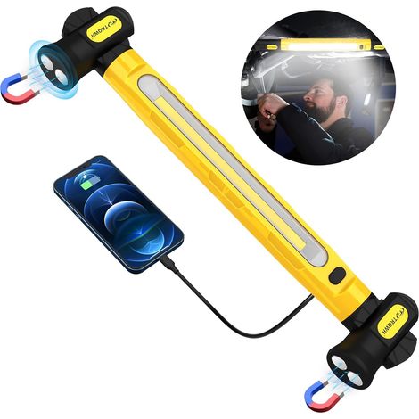 Mechanical work light under hood work light bar with hooks - 3200LM 6000mAh rechargeable portable magnetic LED work light (1/5)