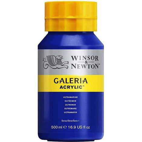Peinture acrylique - WINSOR & NEWTON - Galeria - 500ml - Ultramarine - Couleur intense