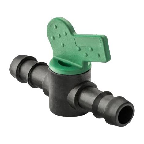 Vanne cannelée 16mm pour tuyau goutte à goutte – Robinet d'arrêt haute qualité fabriqué en Italie – Pour irrigation précise et efficace (1/2)