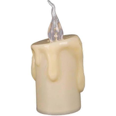 Bougie LED électrique sans flamme à effet vacillant, bougie pilier, décoration de mariage, 11,8 cm (1/5)
