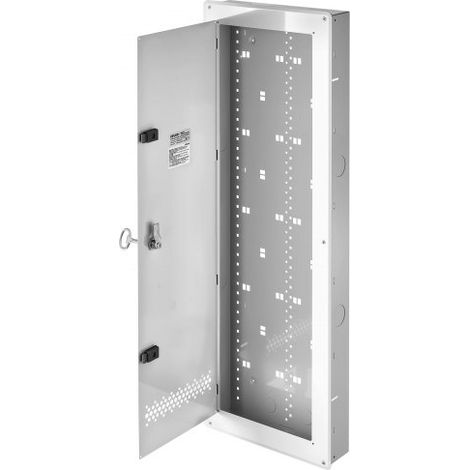 Coffret Communication 107 cm Coffret Multimédia avec Porte Charnières pour Gestion des Câbles,Tableau Encastrable en Acier Laminé à Froid,Boîtier Réseau Mural à Montage Encastré ou en Saillie (1/3)
