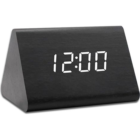 Réveil Numérique LED - Horloge de Table Digital avec 3 Alarmes - Rechargeable USB - Luminosité et Volume Réglables