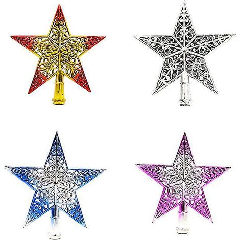 4 décorations de Noël en forme d'étoile (1/3)