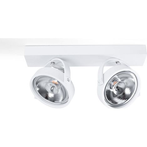 Foco De Techo Doble Orientable "IRIS" - 2 X AR111 GU10 - (1/5)
