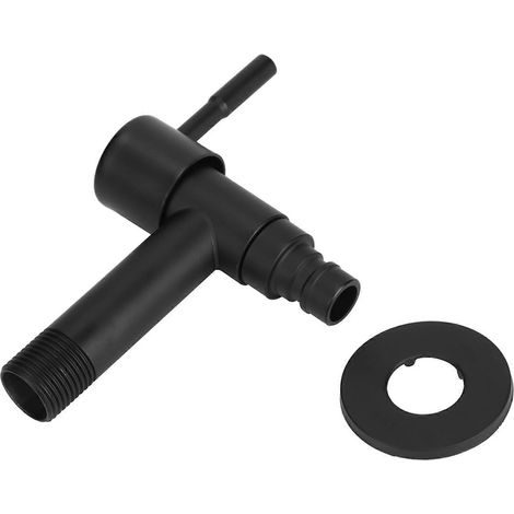 Schnellkühlwasserhahn, schwarzer Edelstahl, für Waschmaschine, G1/2-Zoll-Außengewinde, einfacher Wasserhahn für den Hausgebrauch, Waschventil aus schwarzem Edelstahl, Standardanschluss. (1/4)