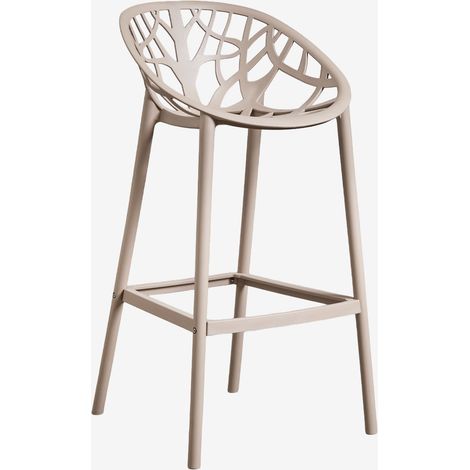 Tabouret haut en polypropylène Ores SKLUM Moka Brown ↑75 cm