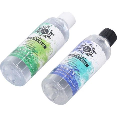 Kit de résine époxy transparente de 100 ml, autonettoyante, haute transparence, respectueuse de l'environnement. (1/5)