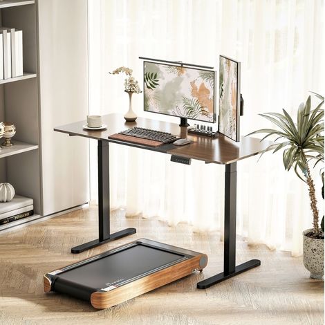 MEUBLIV Cadre de bureau assis-debout électrique noir à double moteur avec 3 mémoires (1/5)