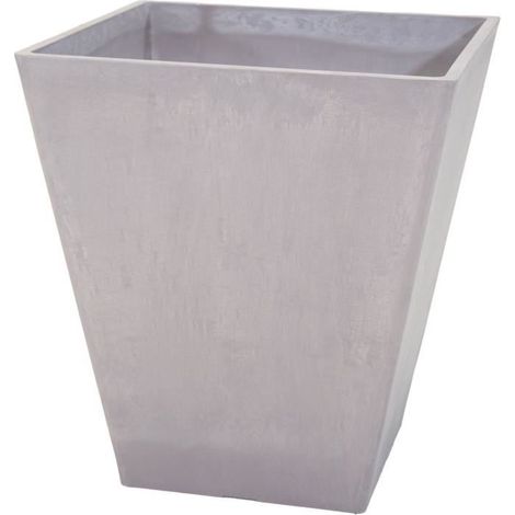 Blumentopf - MEGA KOLLEKTIONEN - Ecostone Quadrat - 41 x 45 cm - Taupe