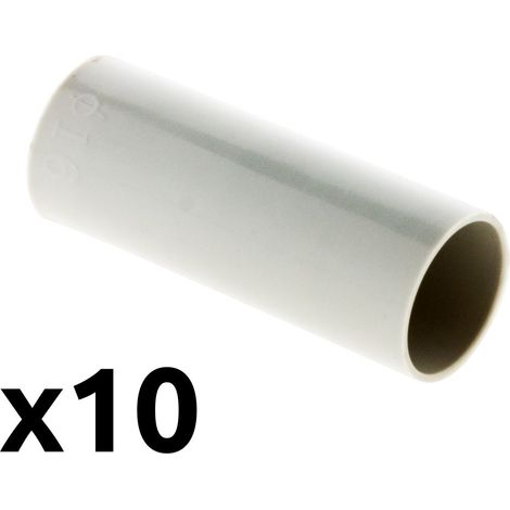 Zenitech – Manchons PVC rigides 16mm – Lot de 10 – Connexion robuste pour installations électriques et plomberie – Protection optimale des câbles (1/5)