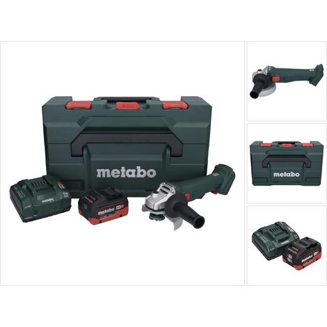 Smerigliatrice angolare a batteria Metabo W 18 L 9-125 18 V 125 mm + 1x batteria ricaricabile 10,0 Ah + caricatore + metaBOX