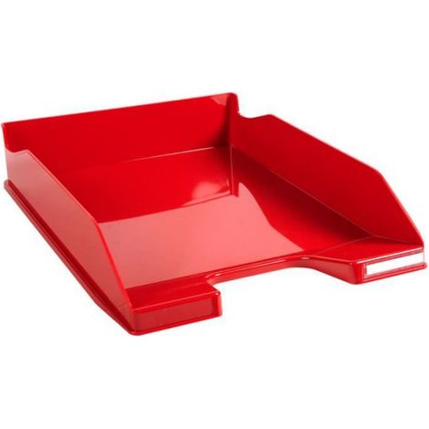 Corbeille À Courrier - MIDI-COMBO - Rouge Carmin Glossy - Pour Bureau - 1 Pièce (1/2)