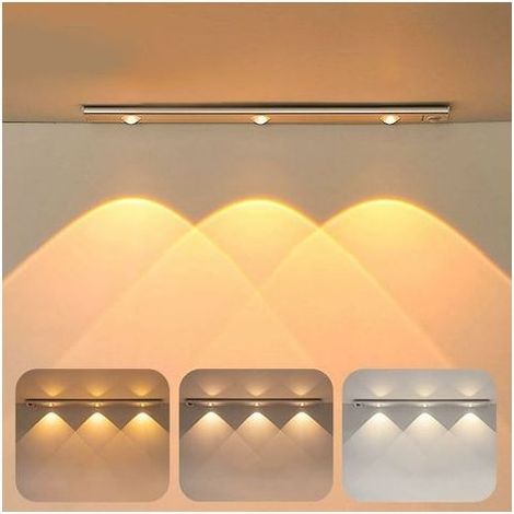 Lampada a LED Ricaricabile 40 cm Sensore di Movimento 3 Modalità di Illuminazione, chiusura Magnetica, Ideale per Armadi e Corridoi (1/5)
