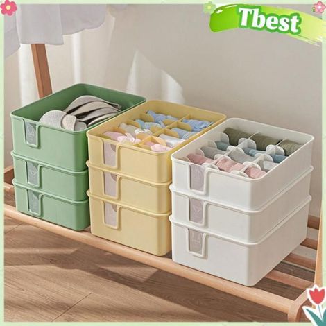 Tbest Organisateur de sous-vêtements pour chaussettes Organisateur de sous-vêtements et chaussettes, séparateur meuble bac (1/4)