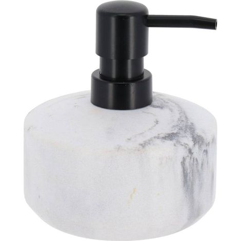 Distributeur a savon polyresine arrondi 175ml - marbre - Tendance (1/3)