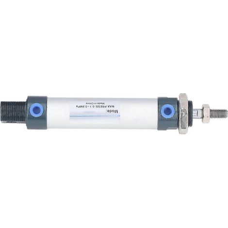 Pneumatik-Mini-Luftzylinder, 20 mm Bohrung, doppeltwirkend, 0,1–0,8 MPa, Aluminiumlegierung MAL20, MAL20 x 25 mm / 0,98 Zoll