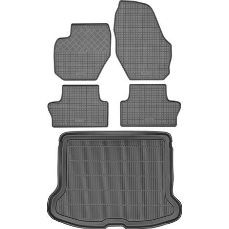Volvo XC60 II SUV (2009–2017) – Set: Gummifußmatten + Kofferraummatte (1/5)
