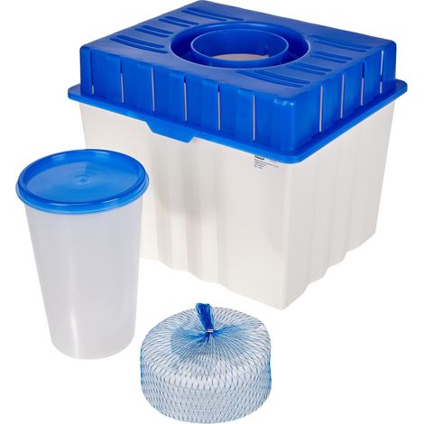 Xavax 00111341 Kit serbatoio di scarico di condensa e tubo flessibile per asciugatrici a scarico d'aria, colore blu / bianco (1/5)