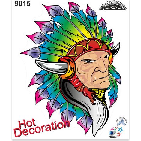Adesivi Stickers Giganti Indiano D’America 24 x 20 cm (1/4)