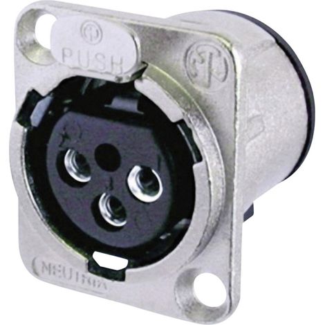 Neutrik NC3FD-V XLR-Steckverbinder Flanschbuchse, Kontakte gerade Polzahl: 3 Silber 1 St.