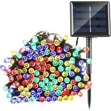 (Multicolore)Guirlande lumineuse - Solaire - 20M - 200 LED - Multicolore - 8 modes d'éclairage (1/4)