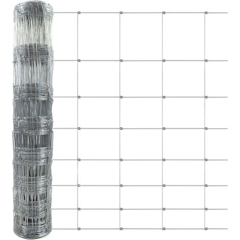 Casa Pura – Clôture à gibier galvanisée 150 cm x 50 m – Maille 15 cm – Épaisseur fil 2,0 mm – Pour espaces forestiers et animaux d'élevage