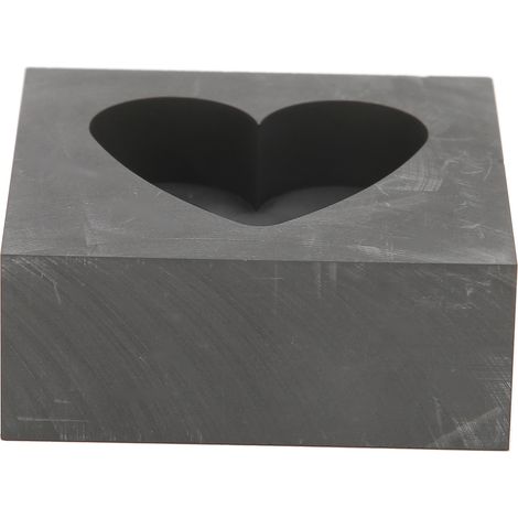 Les moules de coulée en graphite sont des moules professionnels en forme de cœur utilisés pour la coulée et le raffinage de lingots, notamment pour la fusion de l'or et de l'argent. (1/5)