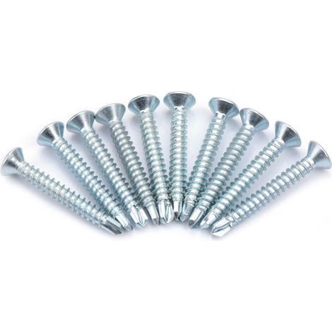 Selbstbohrende Blechschrauben mit Senkkopf M4,2 x 50 mm, 50 Stück pro Packung, selbstbohrende Schrauben für Metall (1/5)