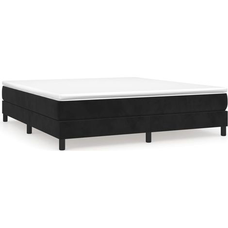 Maison Exclusive - Boxspringbett mit Matratze Schwarz 160x200 cm