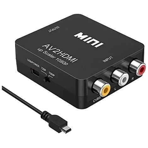 Adaptador RCA a HDMI para consolas Nintendo y Sony – Negro (1/5)