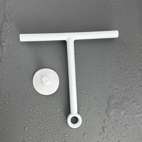 Grattoir Vitres Caoutchouc Ventouse Blanc (1/4)
