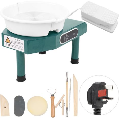Tour de poterie céramique domestique 350W 220V avec écran LCD, prise UK, outil DIY pour enfants et adultes, modelage argile créatif (1/5)